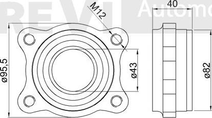 Trevi Automotive WB1112 - Комплект колесен лагер vvparts.bg