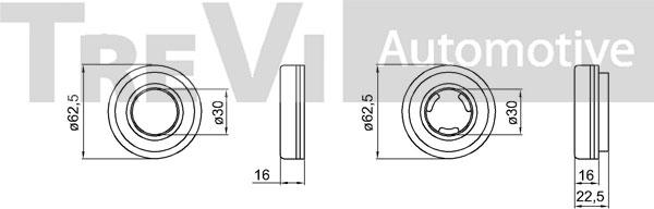 Trevi Automotive WB1866 - Комплект колесен лагер vvparts.bg