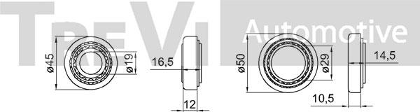 Trevi Automotive WB1348 - Комплект колесен лагер vvparts.bg