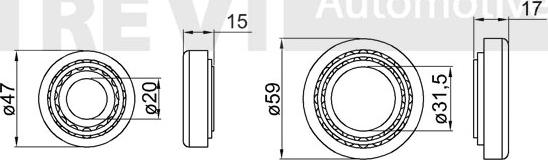 Trevi Automotive WB1302 - Комплект колесен лагер vvparts.bg