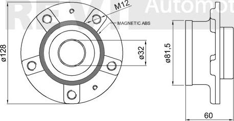 Trevi Automotive WB1731 - Комплект колесен лагер vvparts.bg