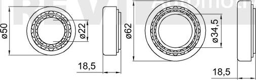 Trevi Automotive WB2001 - Комплект колесен лагер vvparts.bg