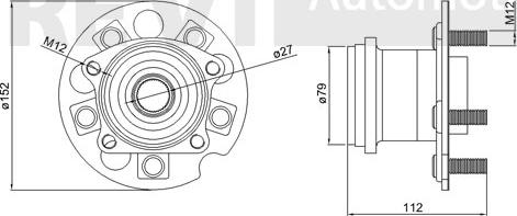 Trevi Automotive WB2195 - Комплект колесен лагер vvparts.bg