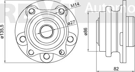 Trevi Automotive WB2177 - Комплект колесен лагер vvparts.bg