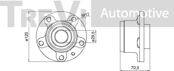 Trevi Automotive WB2277 - Комплект колесен лагер vvparts.bg