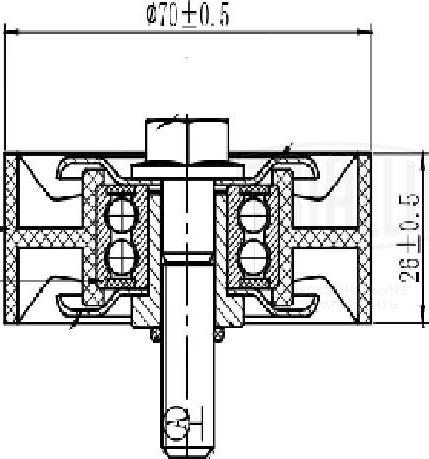 Trialli CM 5420 - Паразитна / водеща ролка, пистов ремък vvparts.bg