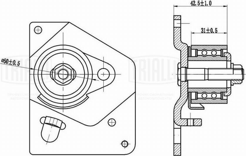 Trialli CM 6044 - Паразитна / водеща ролка, зъбен ремък vvparts.bg