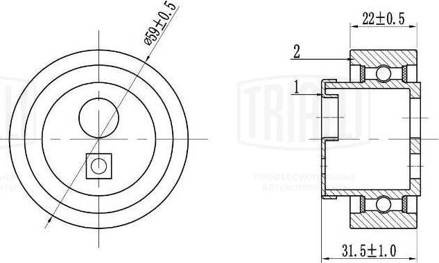 Trialli CM 6135 - Обтяжна ролка, ангренаж vvparts.bg