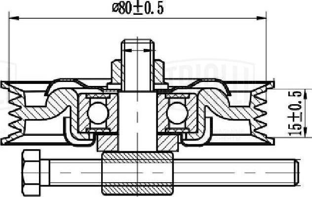 Trialli CM 6175 - Паразитна / водеща ролка, пистов ремък vvparts.bg