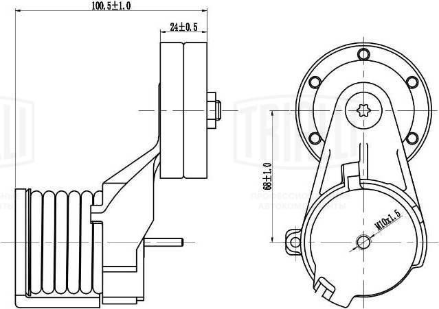 Trialli CM 1831 - Паразитна / водеща ролка, пистов ремък vvparts.bg