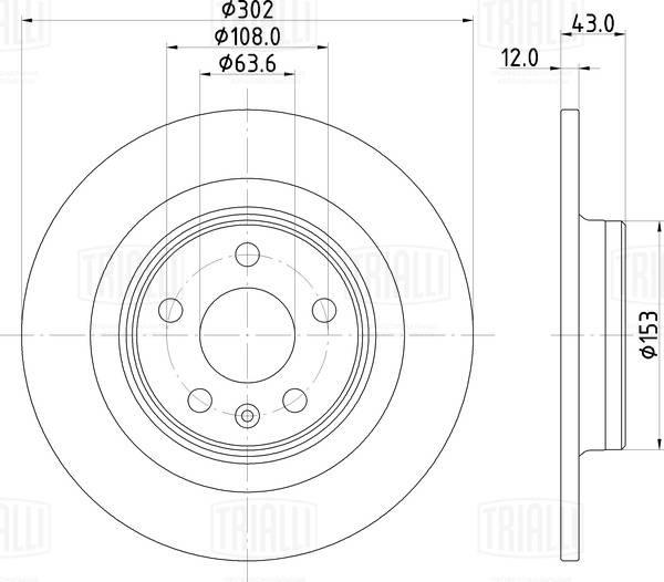 Trialli DF 190445 - Спирачен диск vvparts.bg