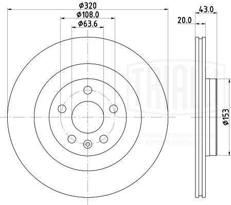 Trialli DF 190430 - Спирачен диск vvparts.bg