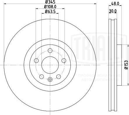 Trialli DF 190429 - Спирачен диск vvparts.bg