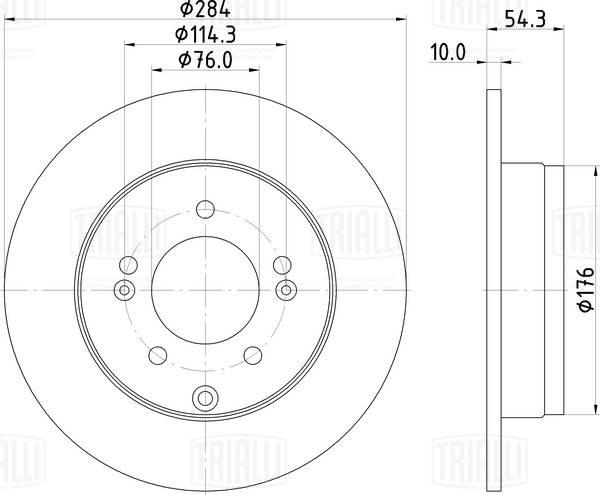 Trialli DF 190128 - Спирачен диск vvparts.bg