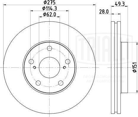 Trialli DF 190320 - Спирачен диск vvparts.bg