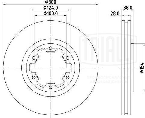 Trialli DF 140122 - Спирачен диск vvparts.bg