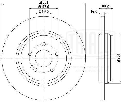 Trialli DF 150109 - Спирачен диск vvparts.bg