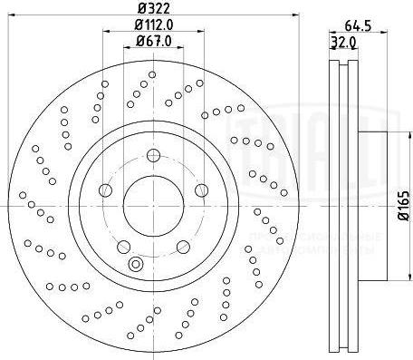 Trialli DF 150112 - Спирачен диск vvparts.bg