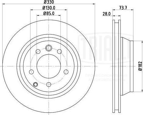 Trialli DF 180117 - Спирачен диск vvparts.bg