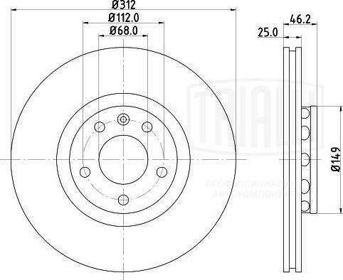 Trialli DF 180131 - Спирачен диск vvparts.bg