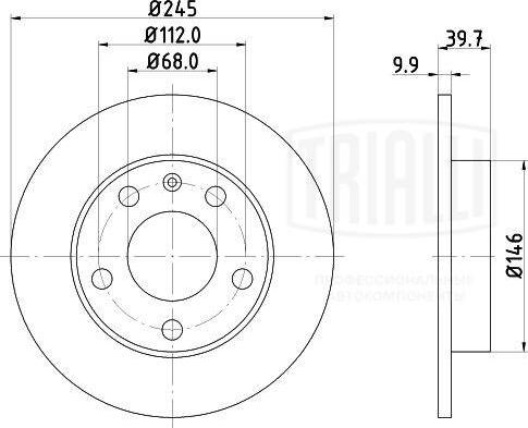 Trialli DF 180132 - Спирачен диск vvparts.bg