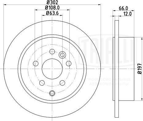 Trialli DF 130110 - Спирачен диск vvparts.bg