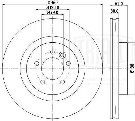 Trialli DF 130112 - Спирачен диск vvparts.bg