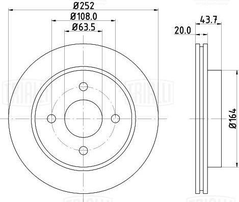 Trialli DF 170120 - Спирачен диск vvparts.bg