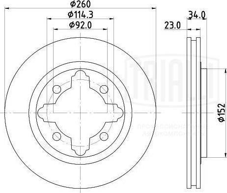 Trialli DF 230104 - Спирачен диск vvparts.bg