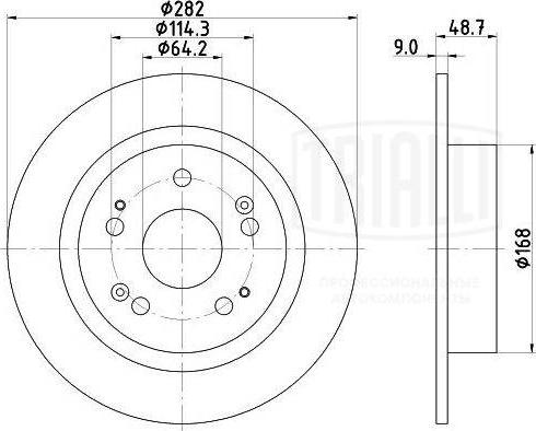 Trialli DF 230106 - Спирачен диск vvparts.bg