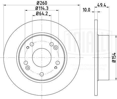 Trialli DF 230123 - Спирачен диск vvparts.bg