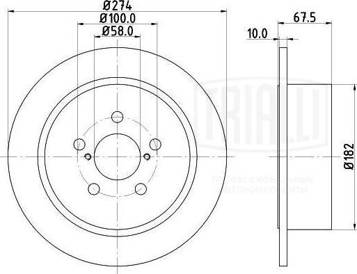 Trialli DF 220109 - Спирачен диск vvparts.bg