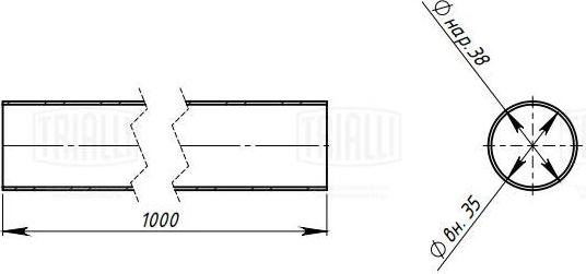 Trialli EMC 0138 - Ауспух, универсален vvparts.bg