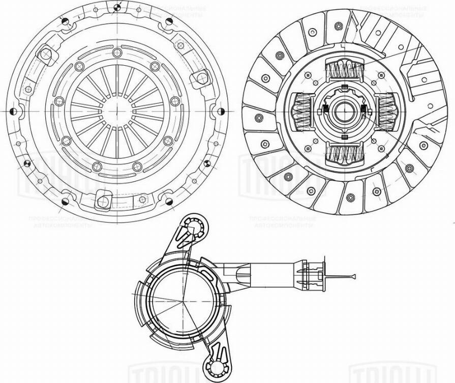 Trialli FR 1102 - Комплект съединител vvparts.bg