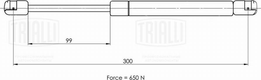 Trialli GS 0903 - Газов амортисьор, багажно / товарно пространство vvparts.bg