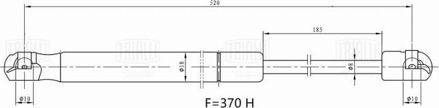 Trialli GS 0907 - Газов амортисьор, багажно / товарно пространство vvparts.bg