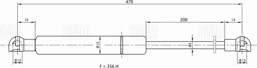 Trialli GS 0919 - Газов амортисьор, багажно / товарно пространство vvparts.bg