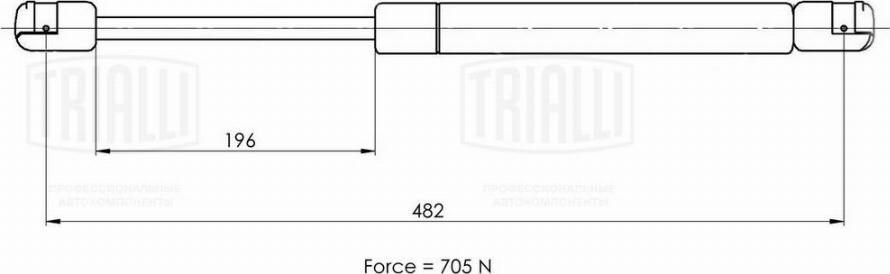 Trialli GS 0916 - Газов амортисьор, багажно / товарно пространство vvparts.bg