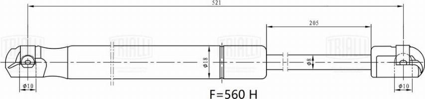 Trialli GS 1854 - Газов амортисьор, багажно / товарно пространство vvparts.bg