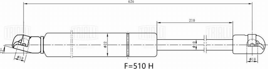 Trialli GS 2302 - Газов амортисьор, багажно / товарно пространство vvparts.bg