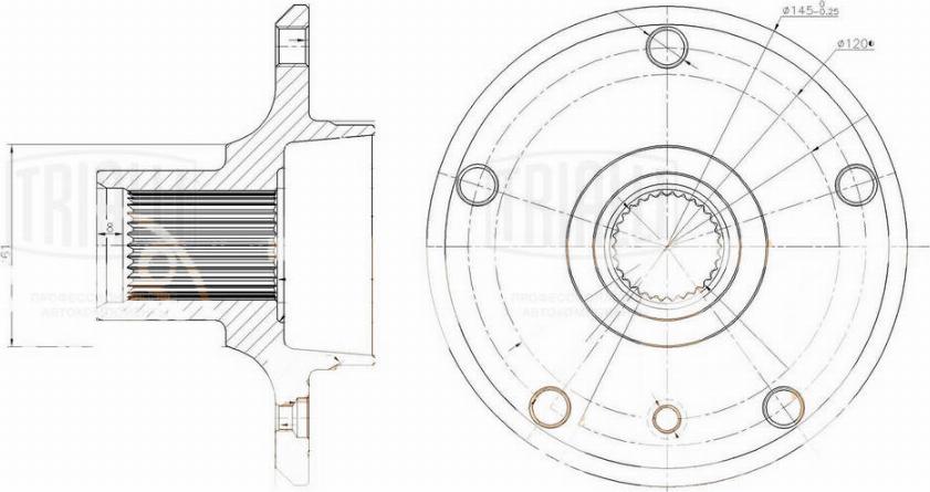 Trialli MR 2661 - Главина на колелото vvparts.bg