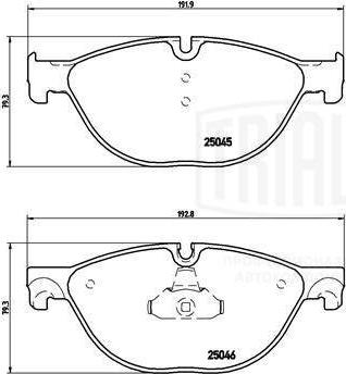 Trialli PF 4186 - Комплект спирачно феродо, дискови спирачки vvparts.bg