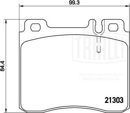 Trialli PF 4281 - Комплект спирачно феродо, дискови спирачки vvparts.bg