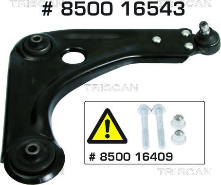 Triscan 8500 16543 - Носач, окачване на колелата vvparts.bg