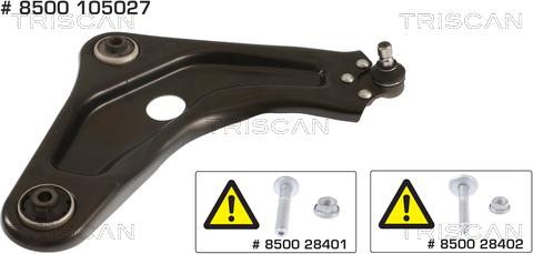 Triscan 8500 105027 - Носач, окачване на колелата vvparts.bg