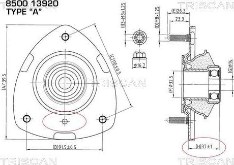 Triscan 8500 13920 - Тампон на макферсън vvparts.bg