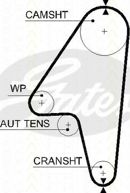 Triscan 8645 5597xs - Ангренажен ремък vvparts.bg