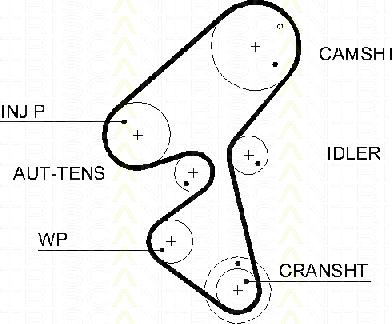 Triscan 8645 5587xs - Ангренажен ремък vvparts.bg