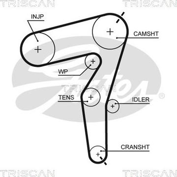 Triscan 8645 5650xs - Ангренажен ремък vvparts.bg