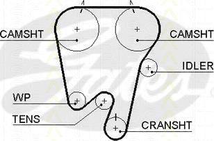 Triscan 8645 5397xs - Ангренажен ремък vvparts.bg